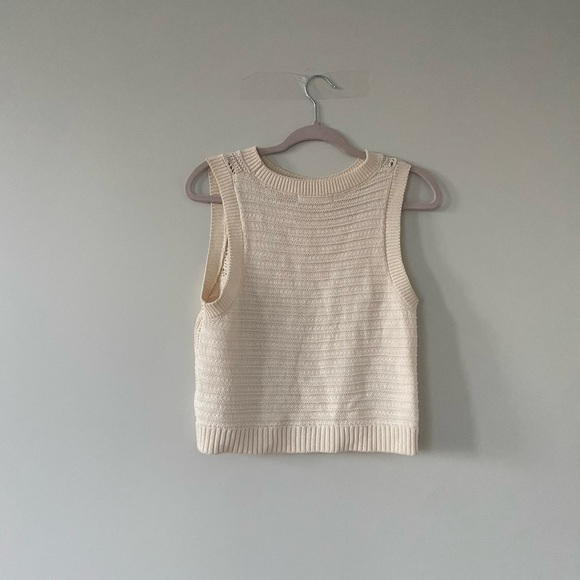 Crème design sweater vest - Picture 4 of 4
